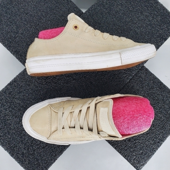 Converse Chuck II Craft Leather Low Top Women 7 Shoes 555956C Sneakers - Picture 13 of 14